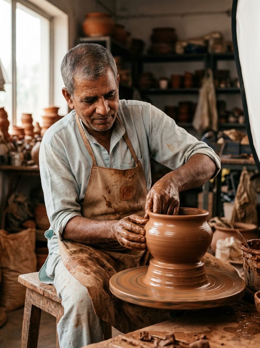 Indian artisan working - Klayvi