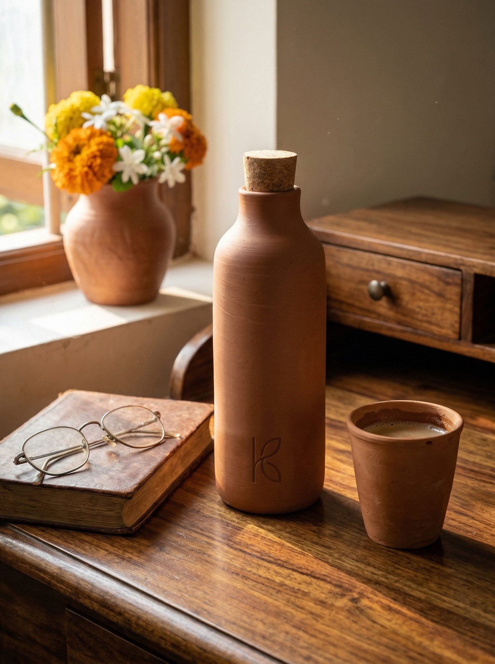 KL-DW-001-Clay Water Bottle – 500 ml-Image 5