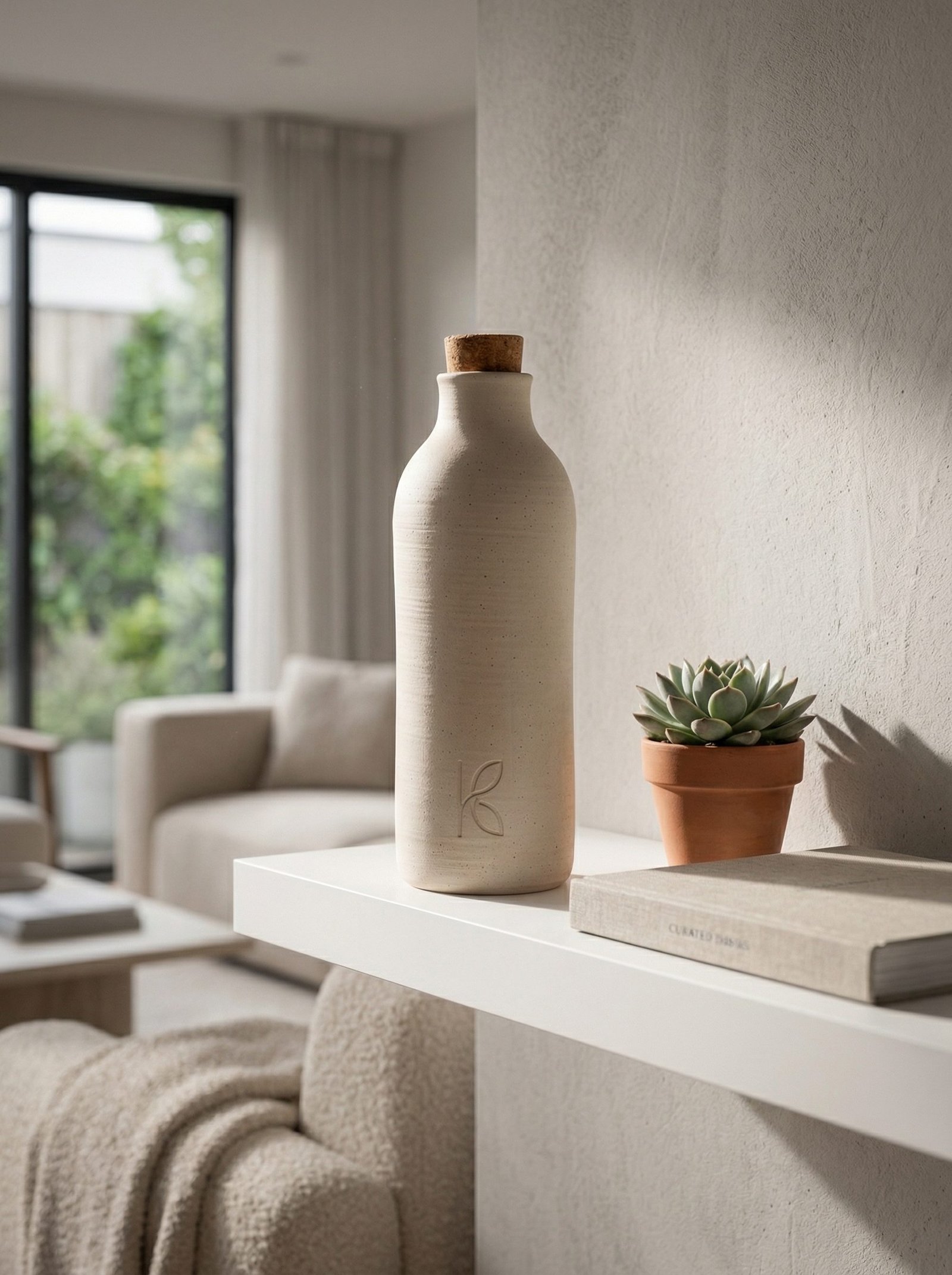 KL-DW-002-Clay Water Bottle – 750 ml-Image 2