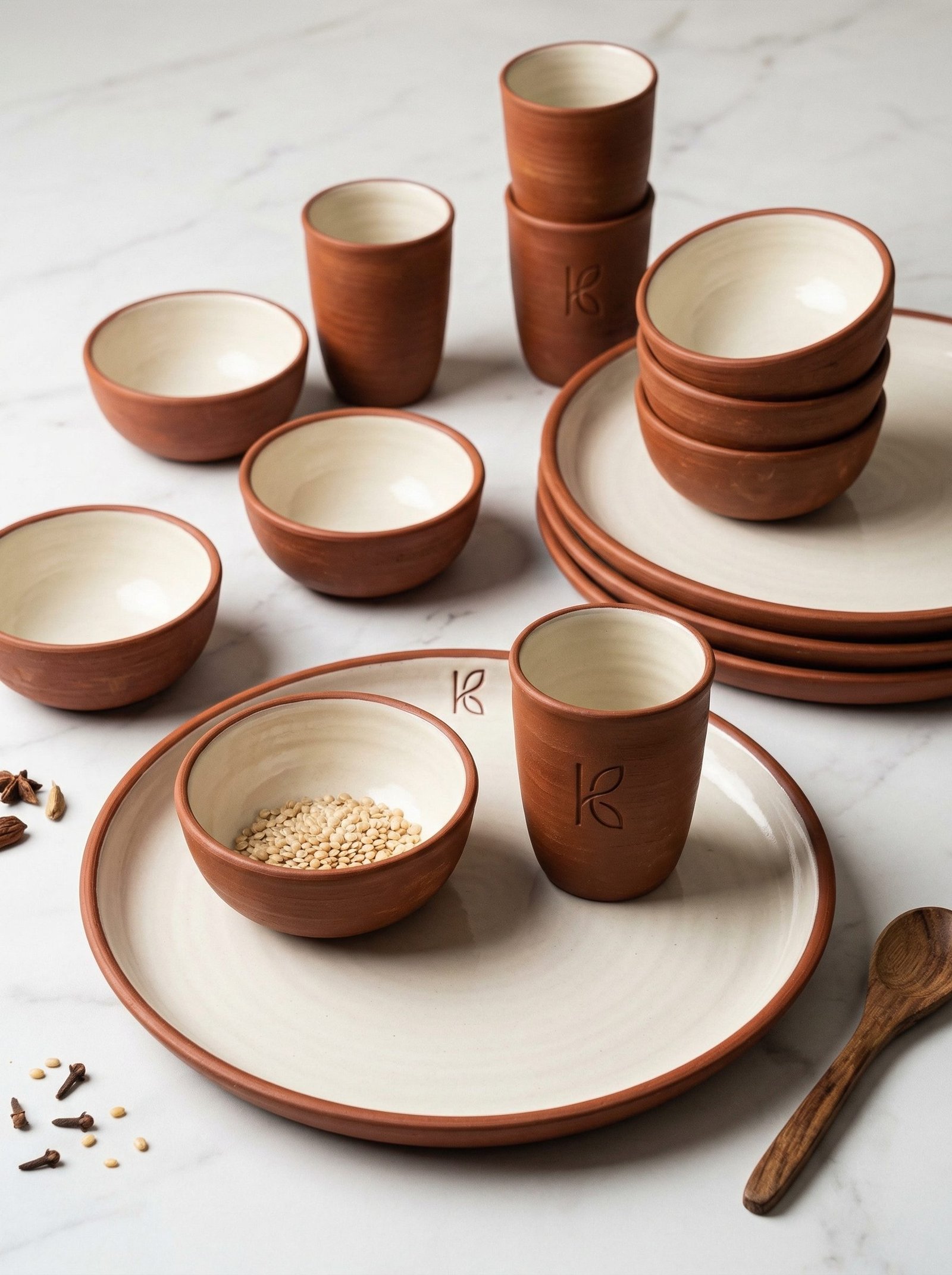 KL-SW-003-Clay Dinner Set – 4 Person-Image 1