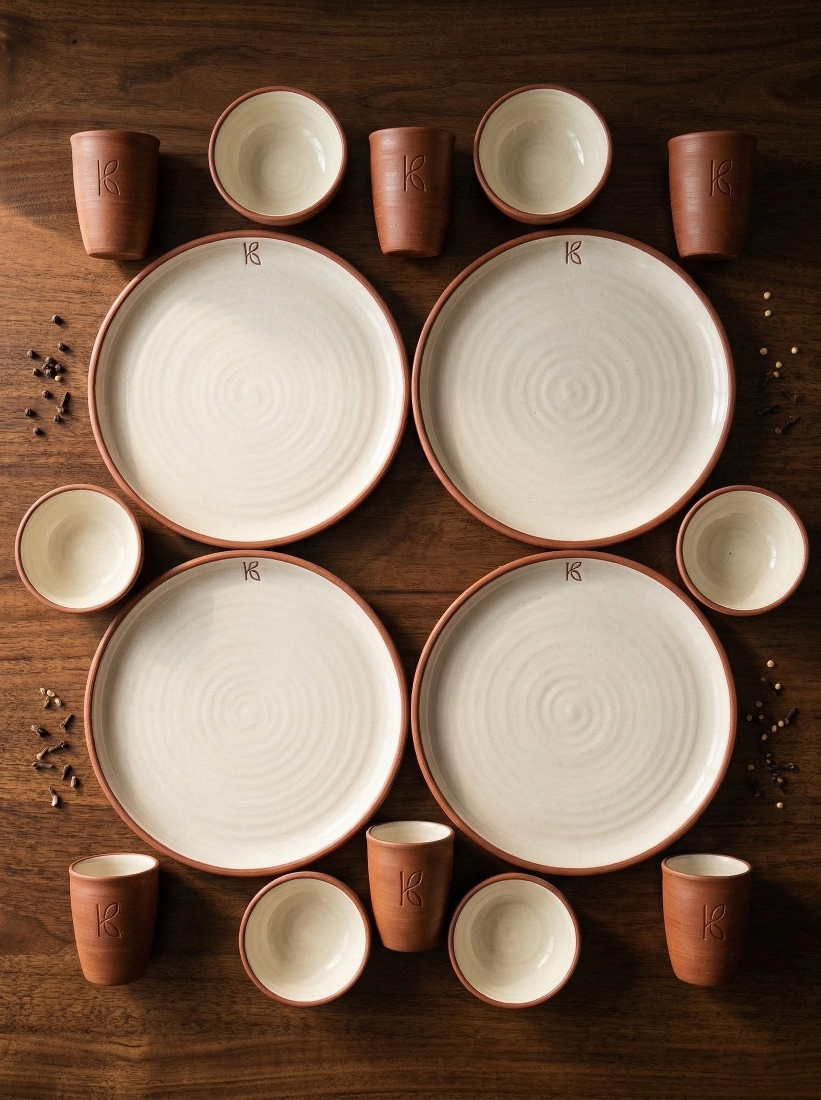 KL-SW-003-Clay Dinner Set – 4 Person-Image 3