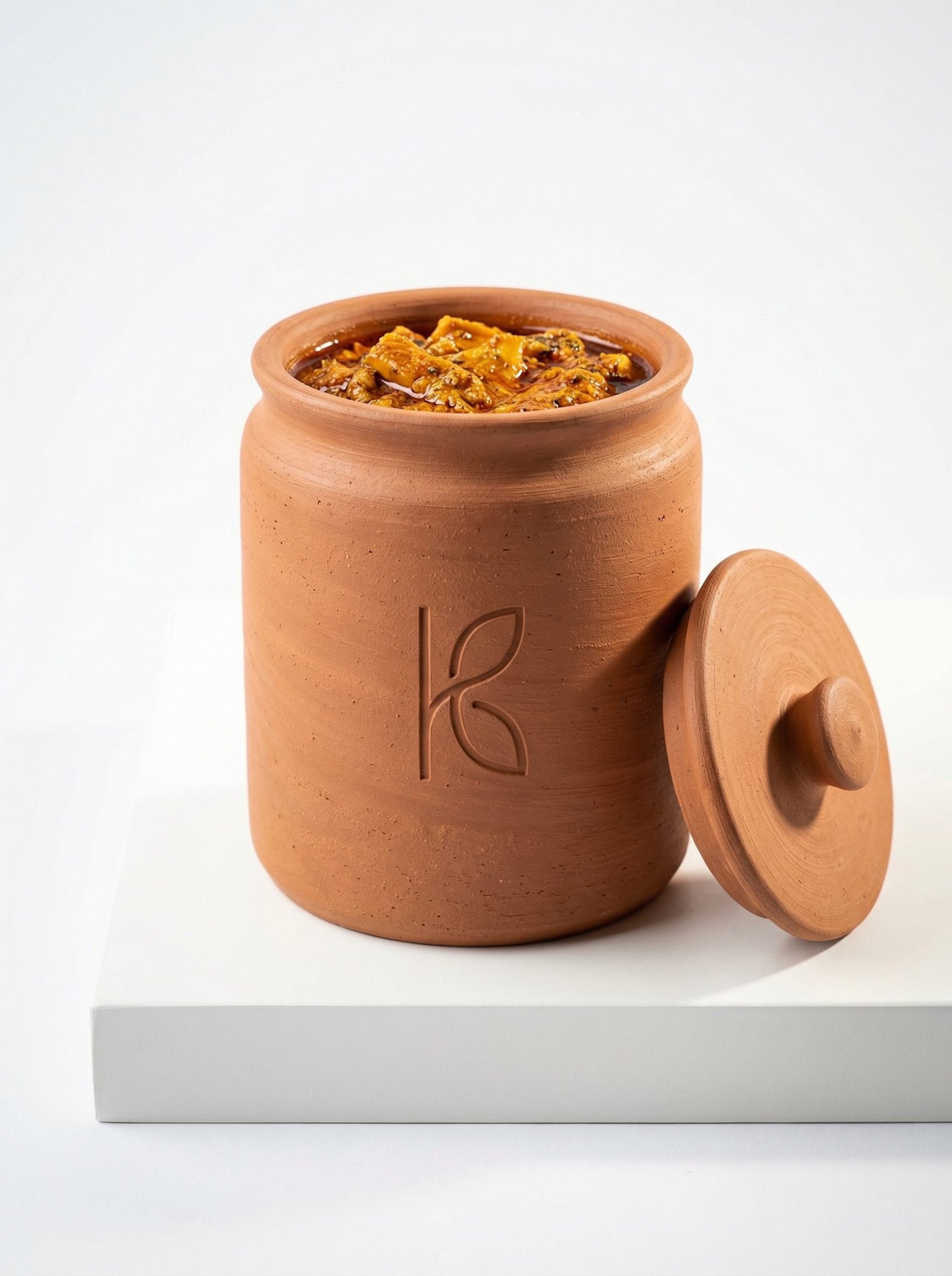 KL-SW-007-Clay Pickle Jar – 500 ml-Image 1