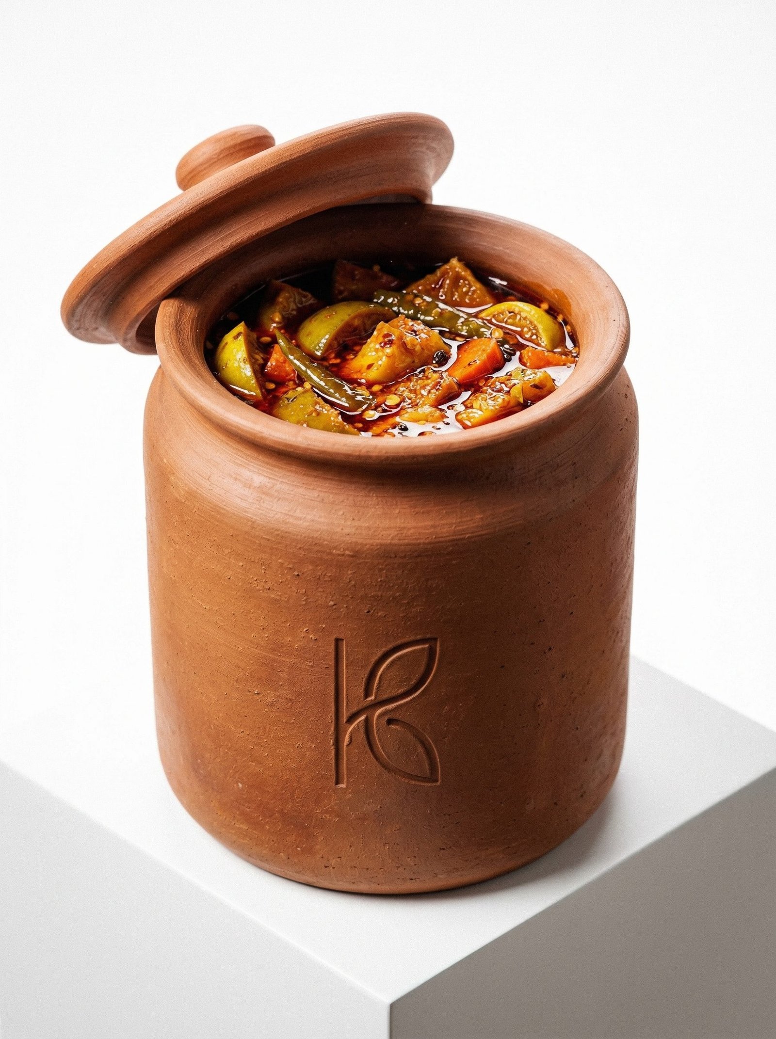 KL-SW-008-Clay Pickle Jar – 1 L-Image 1