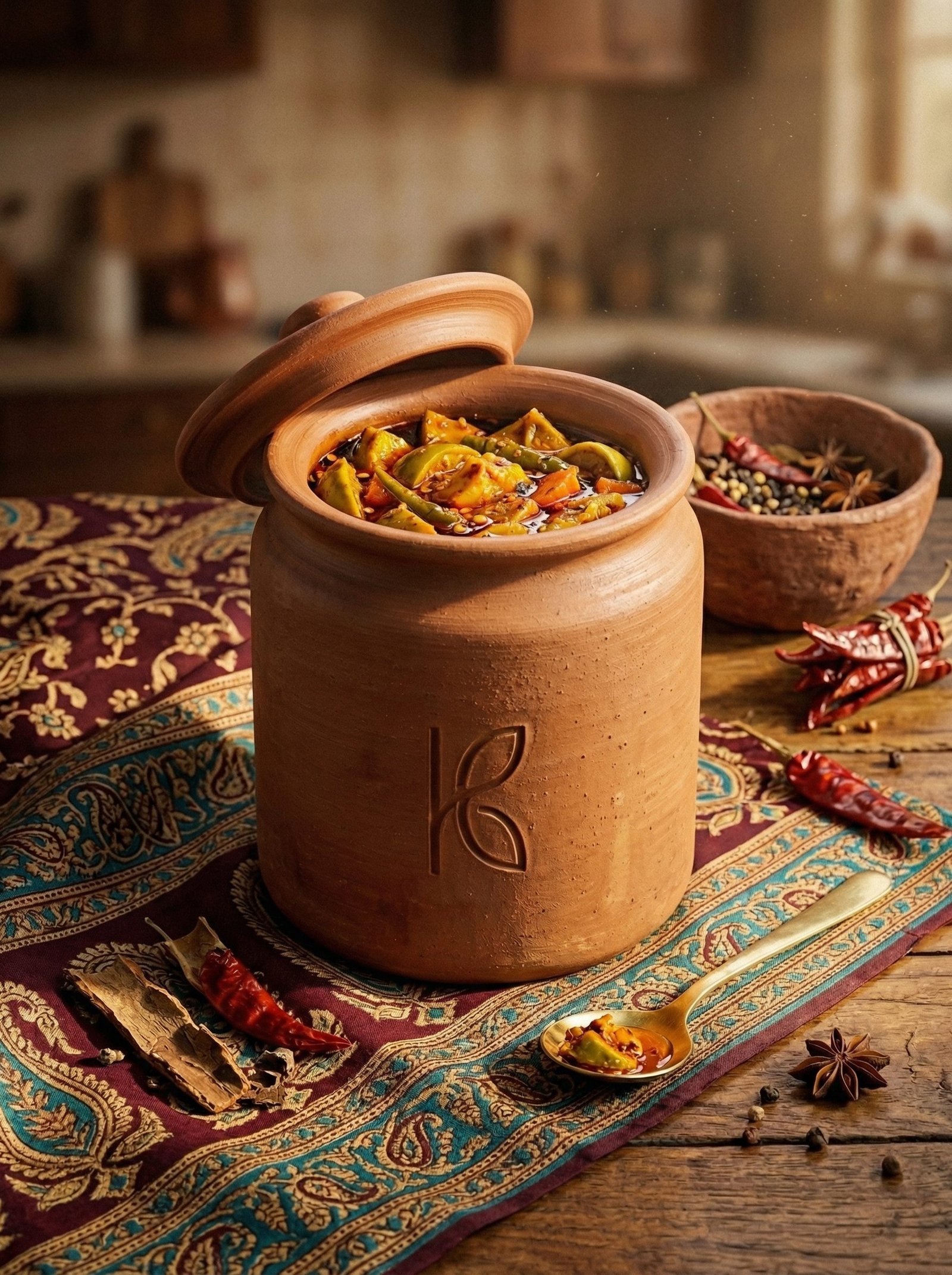 KL-SW-008-Clay Pickle Jar – 1 L-Image 11