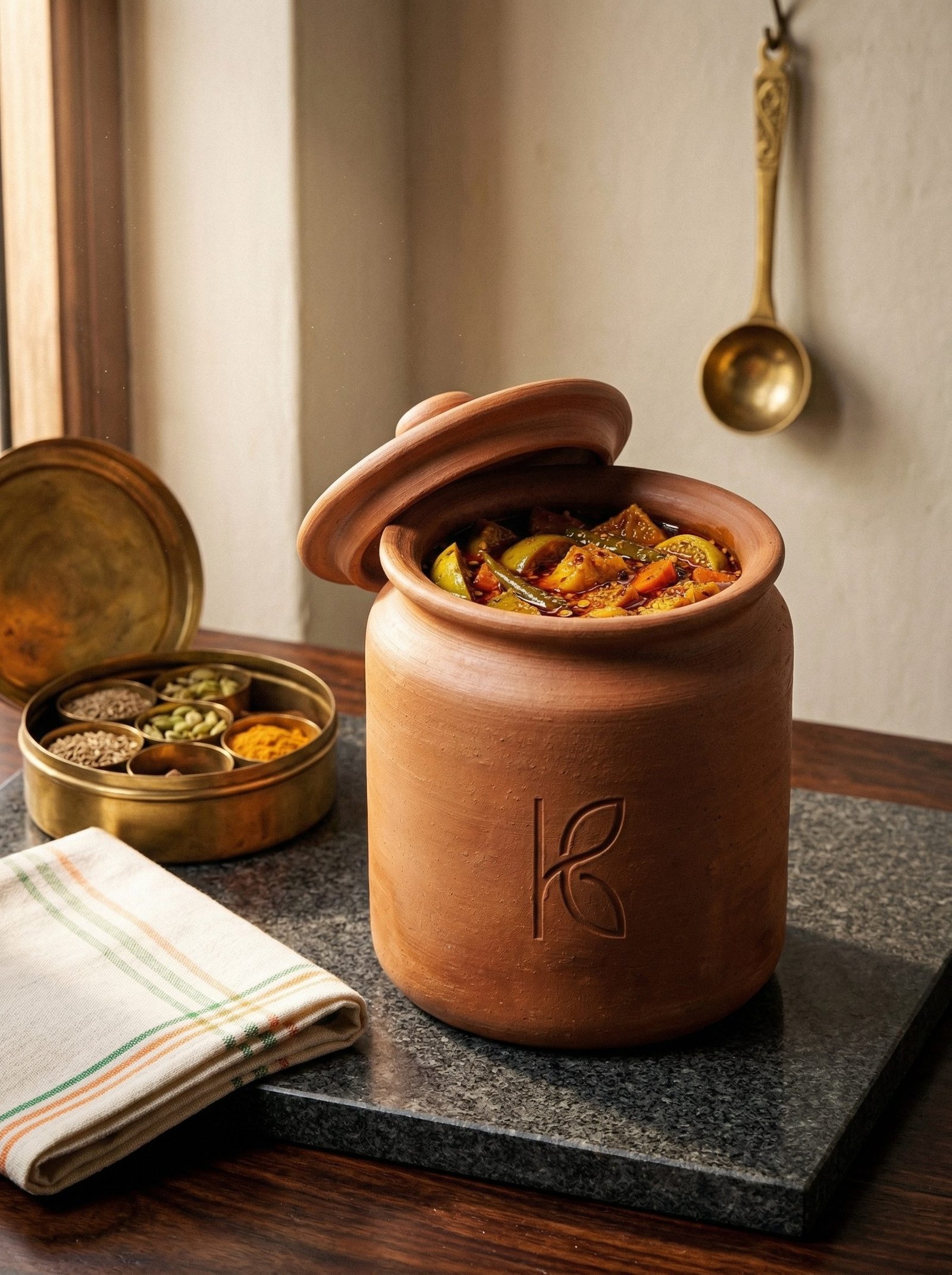 KL-SW-008-Clay Pickle Jar – 1 L-Image 12