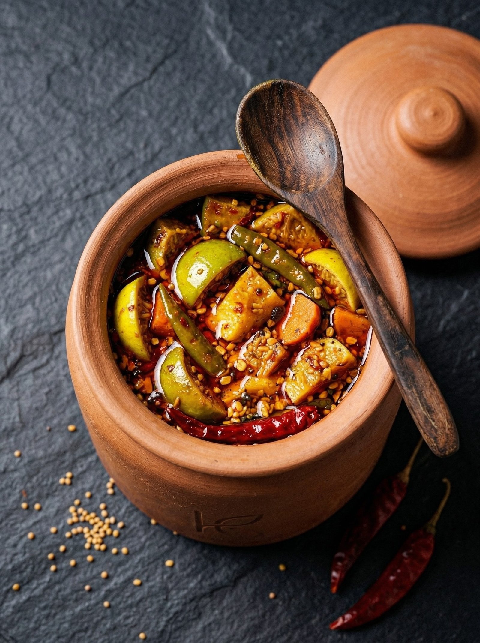 KL-SW-008-Clay Pickle Jar – 1 L-Image 4