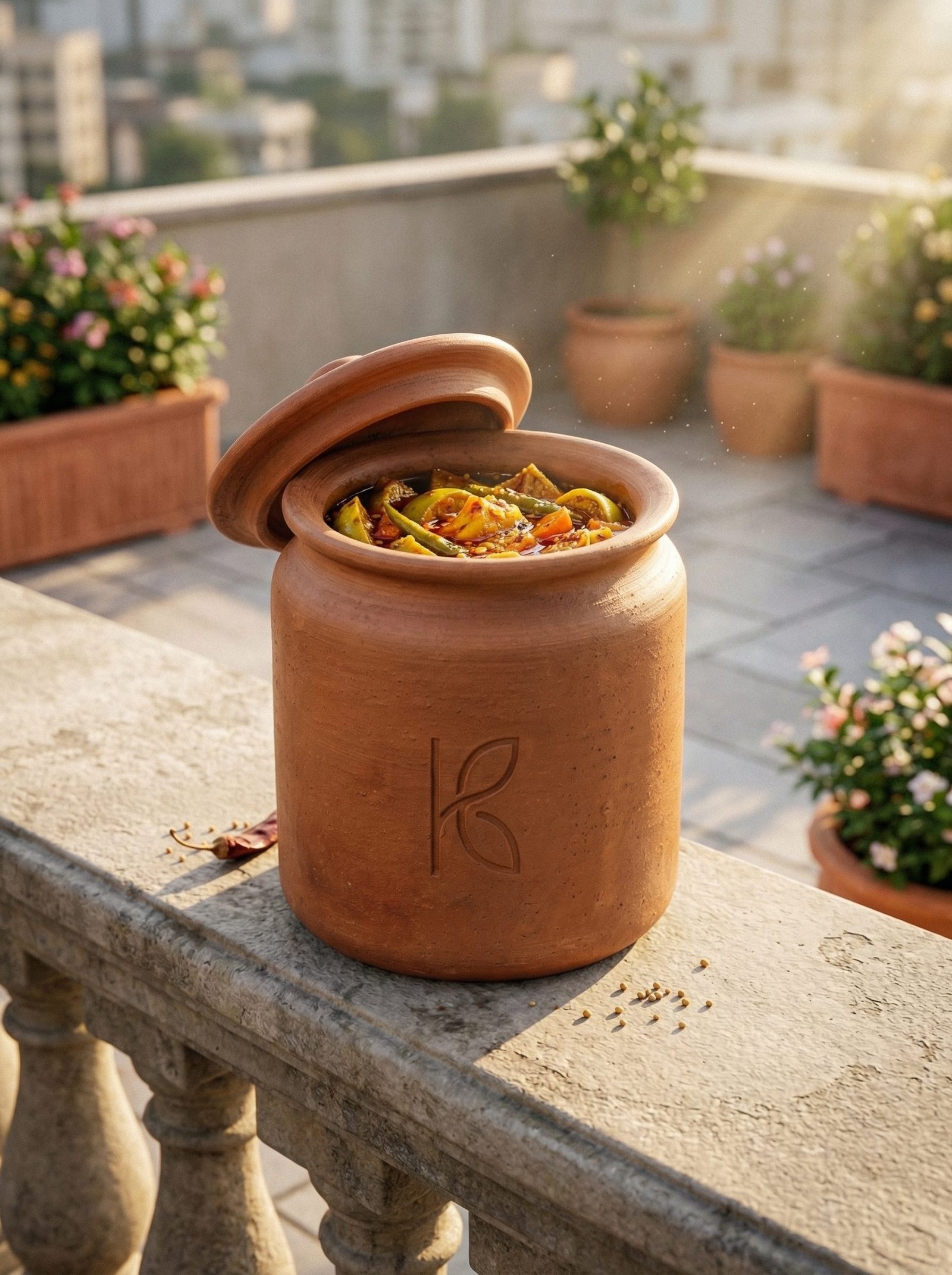 KL-SW-008-Clay Pickle Jar – 1 L-Image 6