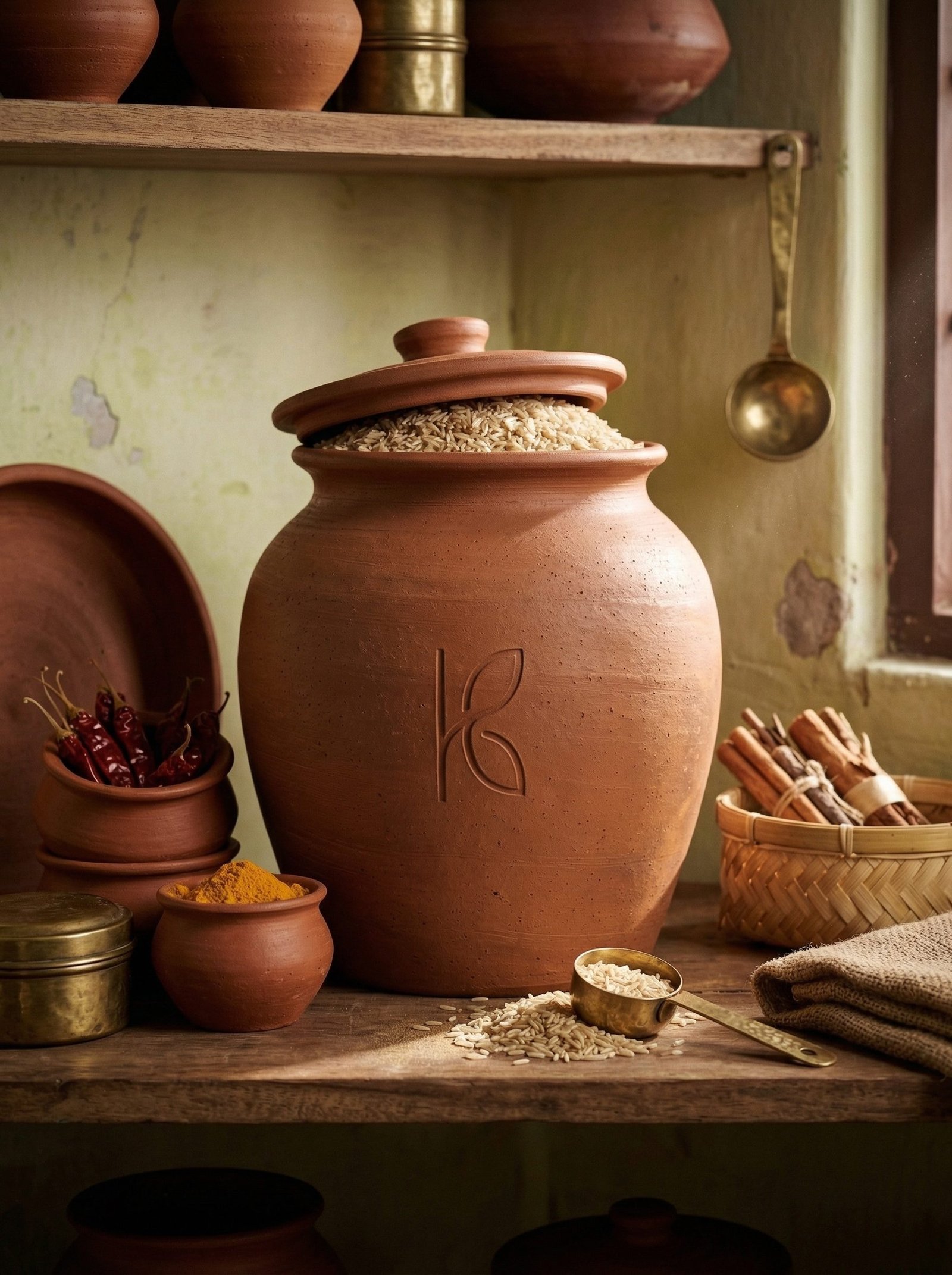 KL-SW-009-Clay Pickle : Storage Jar – 3 L-Image 6